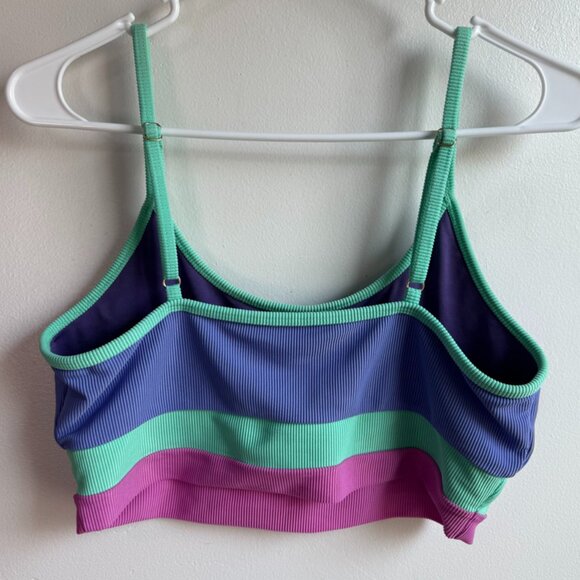 NWOT Beach Riot Eva High Tide Color Blocked Bikini Top - Picture 6 of 9